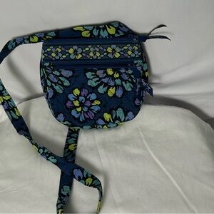 Vera Bradley Navy and Yellow Floral Crossbody Bag